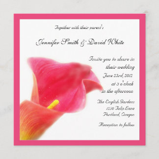 Einladung zur Hochzeit von Roter Calla