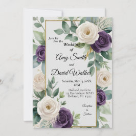 Einladung zur Hochzeit von Sage Green und Lila Flo