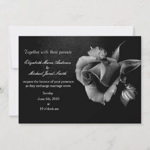 Einladung zur Hochzeit von Schwarz und Weiß