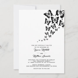 Einladung zur Hochzeit von Schwarzen Schmetterling