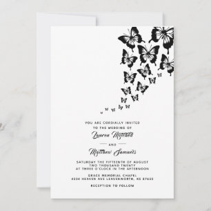 Einladung zur Hochzeit von Schwarzen Schmetterling