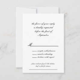 Einladung zur Hochzeit von Schwarzweiß-Schrift