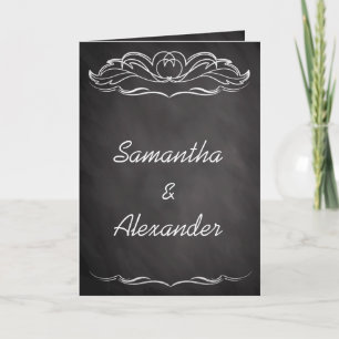 Einladung zur Hochzeit von Slate Chalkboard