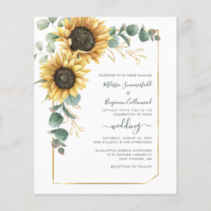Einladung zur Hochzeit von Sonnenblumen