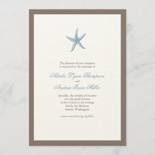 Einladung zur Hochzeit von Starfish - BLAU