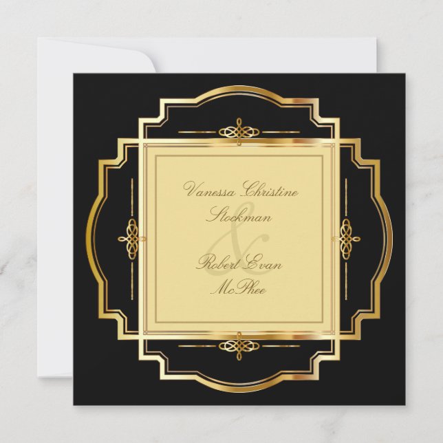 Einladung zur Hochzeit von verführerischen Goldrah (Vorderseite)