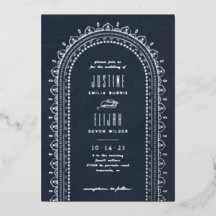 Einladung zur Hochzeit von Verzierten Bögen der Fo
