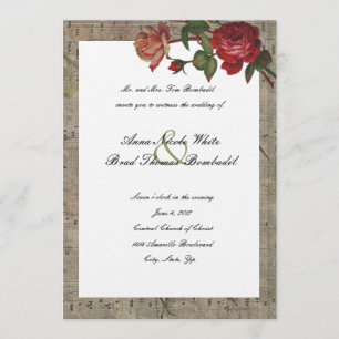 Einladung zur Hochzeit von Vintagen Rose