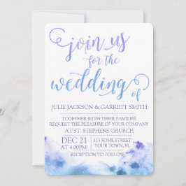 Einladung zur Hochzeit von Wasserfarben