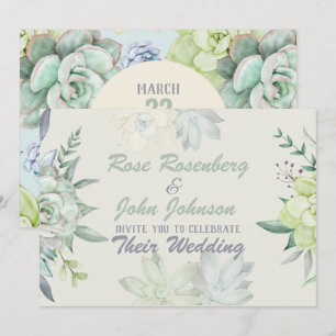 Einladung zur Hochzeit von Wasserfarben