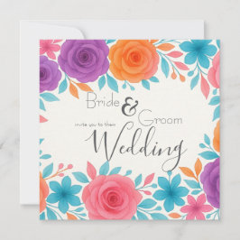 Einladung zur Hochzeit von Wasserfarben Postkarte
