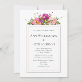 Einladung zur Hochzeit von Watercolor Pink Floral