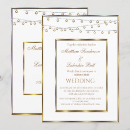 Einladung zur Hochzeit von White Gold Fairy Lights