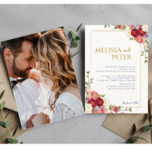 Einladung zur Hochzeit von Wildblumen