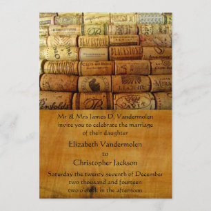 Einladung zur Hochzeit von Wine Cork