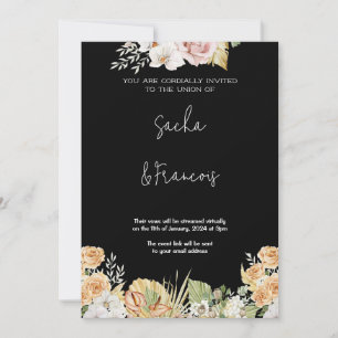 Einladung zur Hochzeit   Weiße Flora und Grünfläch