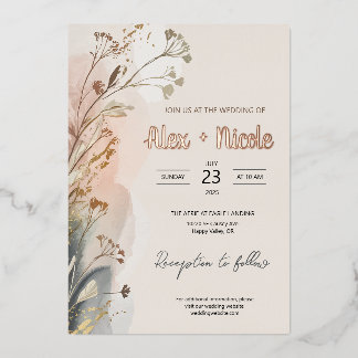Einladung zur Hochzeit - Wispy-Blume