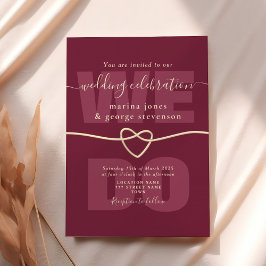 Einladung zur Hochzeitsempfehlung für Burgund Scri