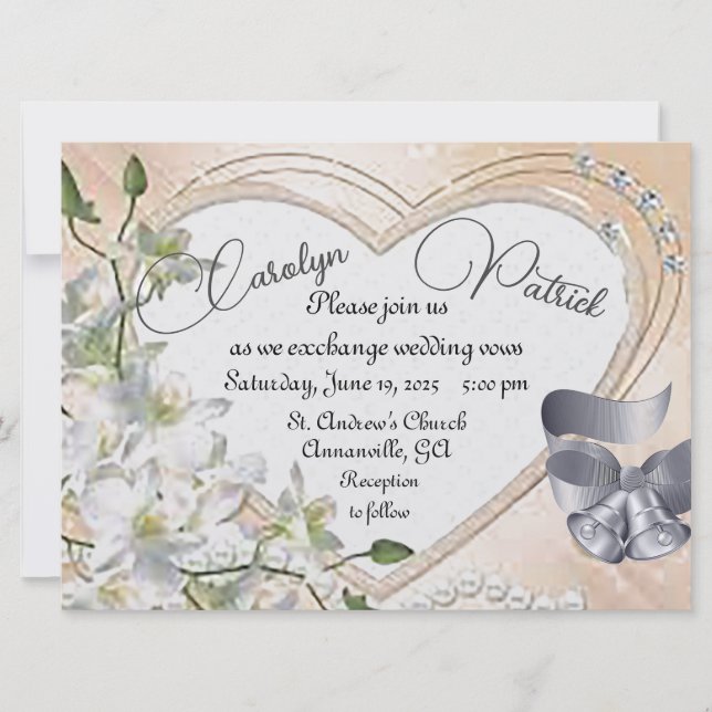 Einladung zur Hochzeitsfeier (Vorderseite)