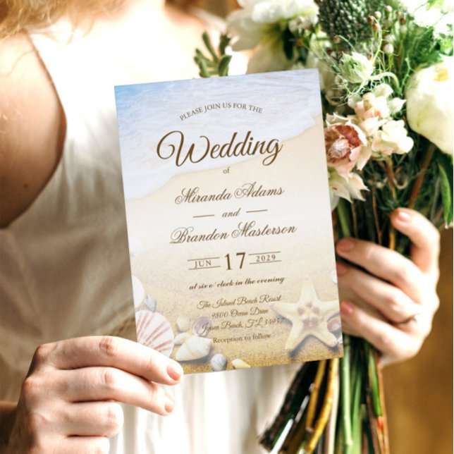 Einladung zur Hochzeitsfeier am Strand (Von Creator hochgeladen)