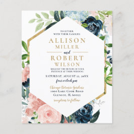 Einladung zur Hochzeitsfeier für die Marine Blush 