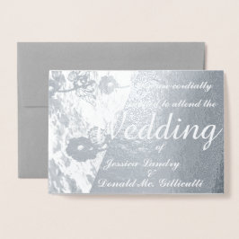 Einladung zur Hochzeitsfeier im FotoFoil Card