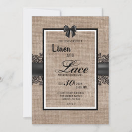 Einladung zur Hochzeitsfeier in Burlap, Linen und 