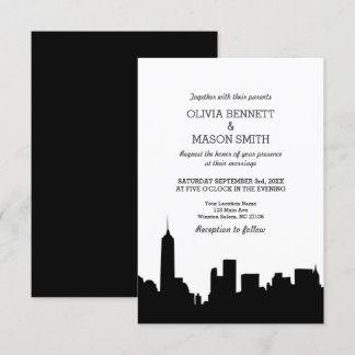 Einladung zur Hochzeitsfeier in New York City Skyl