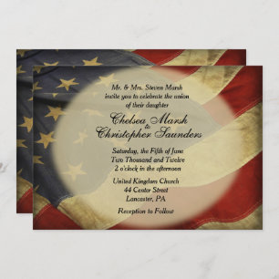 Einladung zur Hochzeitsfeier mit antiker amerikani