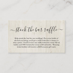 Einladung zur Hochzeitsfeier mit 'Stock the Bar'-T