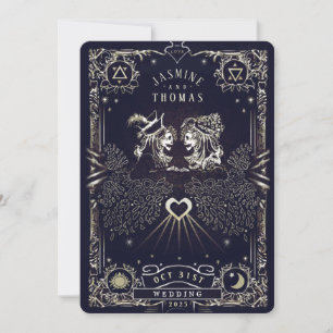 Einladung zur Hochzeitsfeier mit Tarot Card