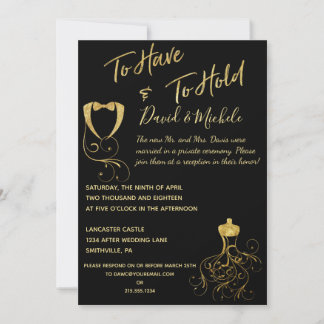 Einladung zur Hochzeitsfeier nach/nach Hochzeit