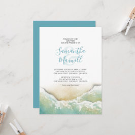 Einladung zur Hochzeitsfeier zum Tropical Blue Wat