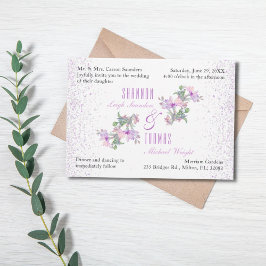 Einladung zur hübschen Blumenhochzeit
