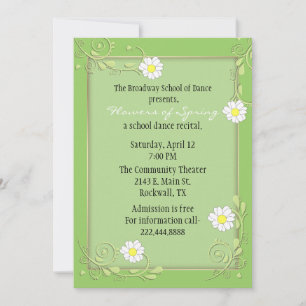 Einladung zur hübschen Custom Green Floral