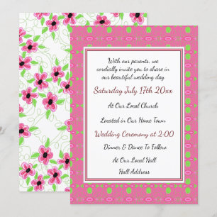 Einladung zur hübschen Hochzeit