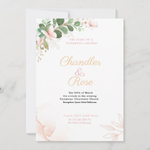 Einladung zur hübschen Pink Butterfly Hochzeit