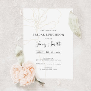 Einladung zur illustriert Line Art Bridal zum Mitt
