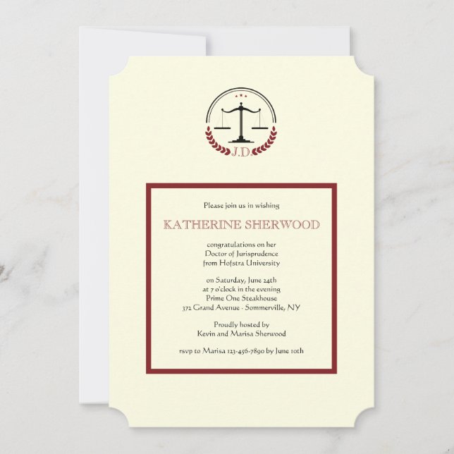 Einladung zur Justiz (Vorderseite)