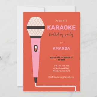 Einladung zur Karaoke-Party für Teenager und Erwac