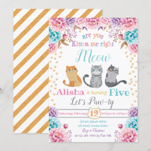 Einladung zur Katze zum Geburtstag