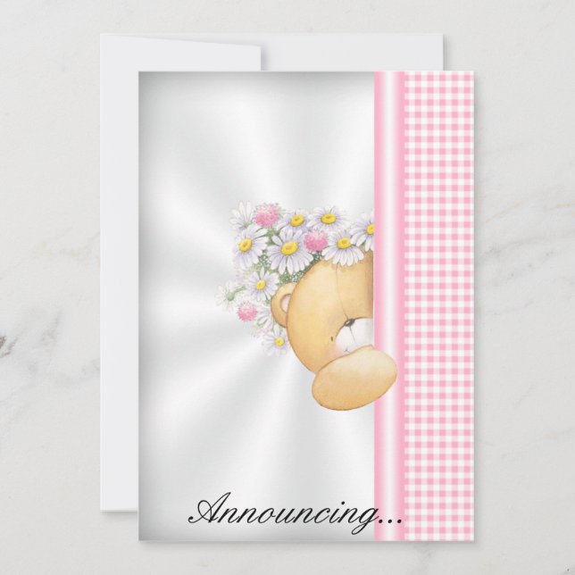 Einladung zur Kinderankündigung (Vorderseite)