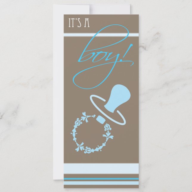 Einladung zur Kinderdusche - Junge (Vorderseite)