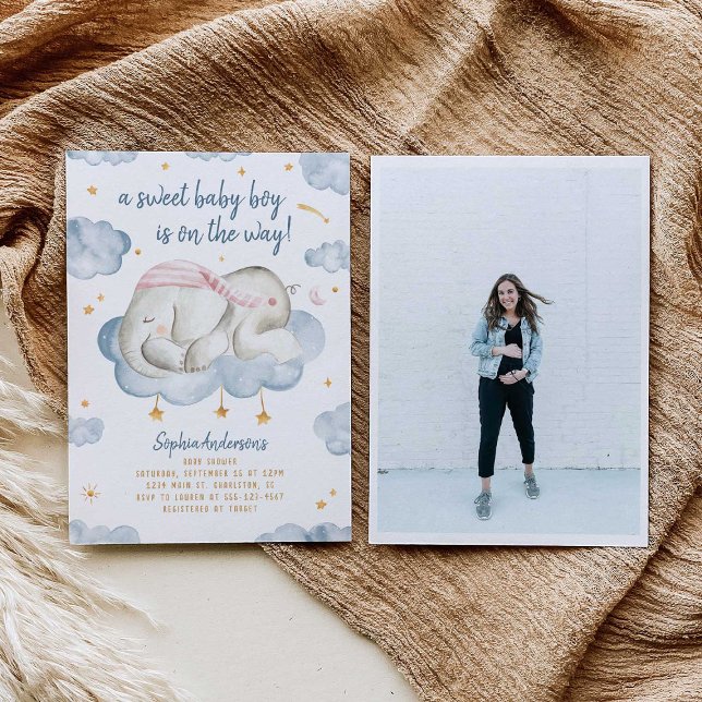 Einladung zur Kinderdusche - SchlafElefant (Von Creator hochgeladen)