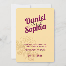 Einladung zur klassischen Hochzeit