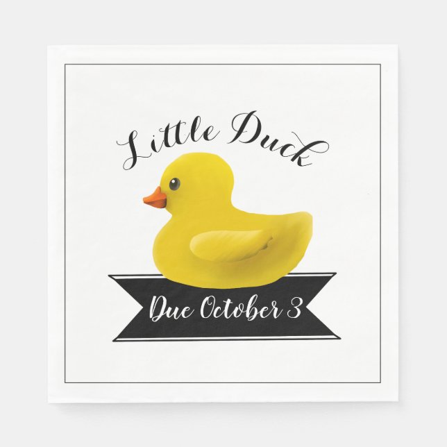 Einladung zur kleinen Duckkissendusche Serviette (Vorderseite)