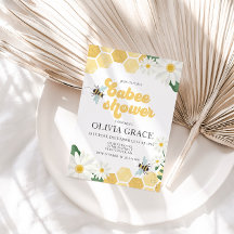 Einladung zur kleinen Honey Bee Baby Dusche Hummel