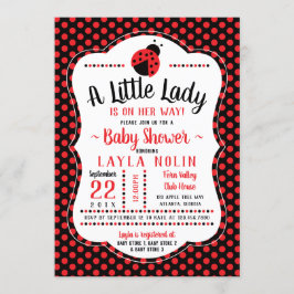 Einladung zur kleinen Lady Baby Dusche, Ladybug
