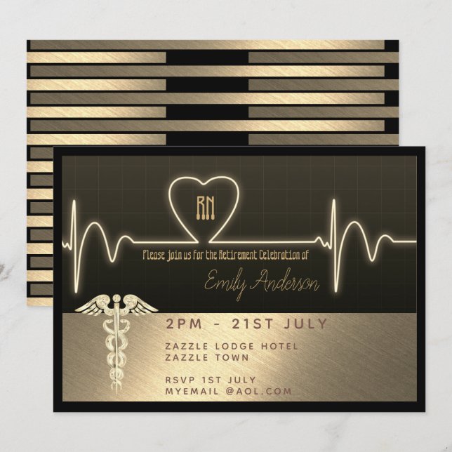 Einladung zur Krankenversicherung - Black Gold Met (Vorne/Hinten)