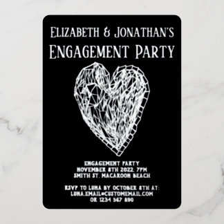 Einladung zur Kristallherz-Luxe-Engagement-Partei